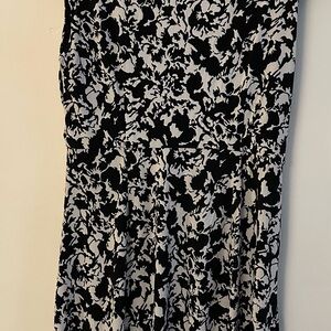 212 Collection Monochrome Floral A-Line Dress
